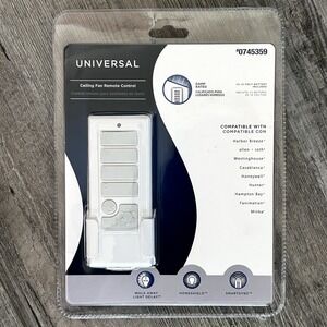 Harbor Breeze 40837 White Handheld Universal Ceiling Fan Remote Control New‎